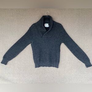 Vintage Brentwood shawl collar Sweater 100% mirapaca fine wool alpine knit sz 44